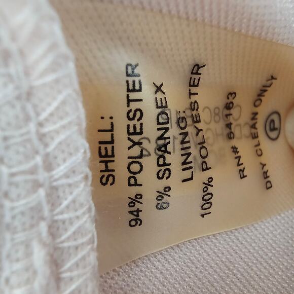 Calvin Klein Pink Starburst Sheath Sleeveless Dress Rear Zip Size 6 - Picture 7 of 9